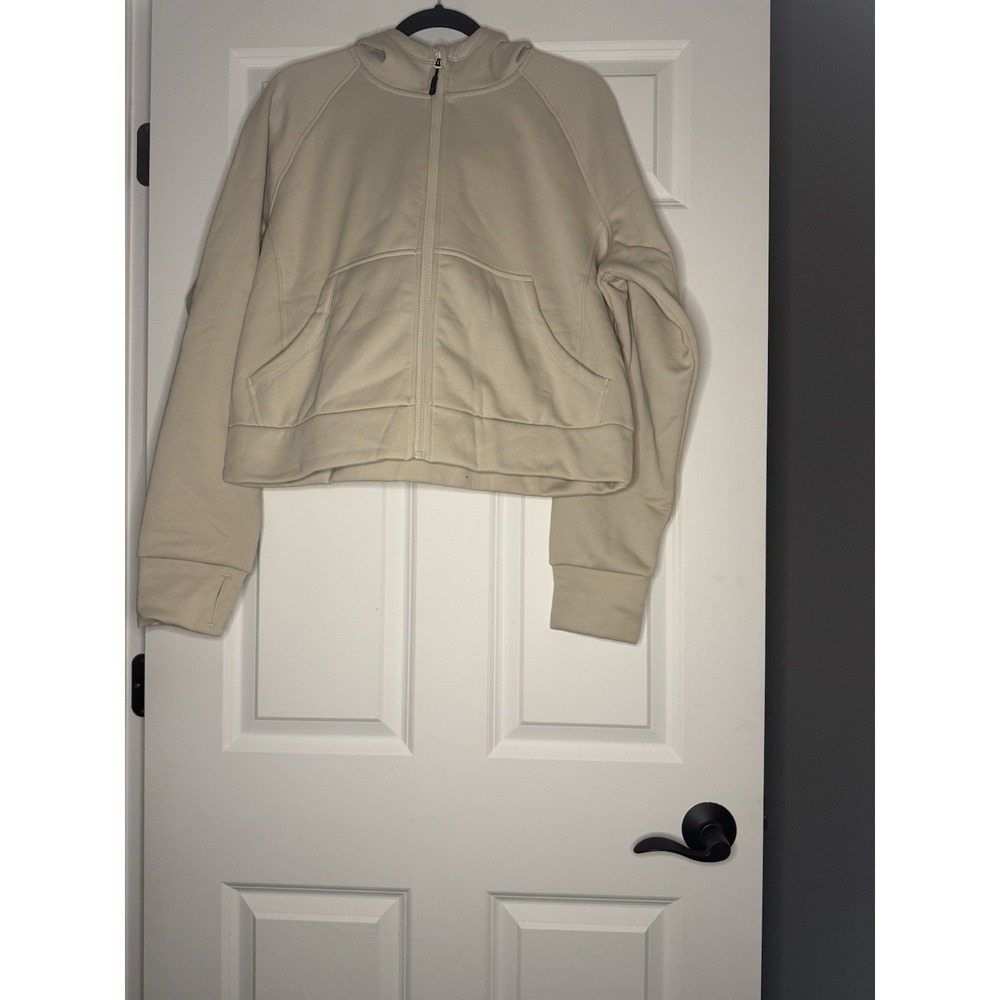 Baleaf Scuba Hooded Zip Up Sweatshirt Cream Xl